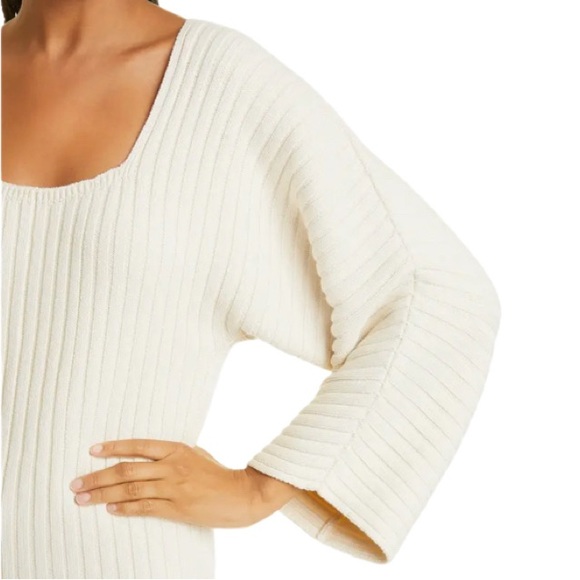 NWT Mara Hoffman Cream Jocelyn Flared Sleeve Sweater - Sz M - Picture 3 of 11